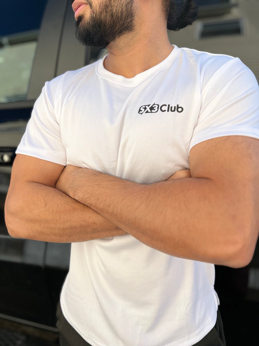 SX3 CLUB™ - Fitted T-Shirt - White